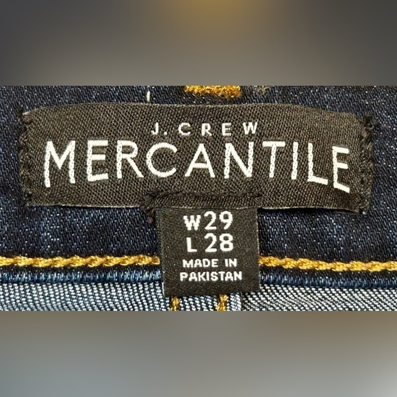 J. Crew Mercantile Midrise Skinny Jean in Signature Stretch, Dark Blue, W29 L28 - Picture 8 of 11